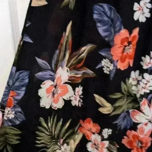 Patrons of peace dark  floral summer maxi dress size medium - Picture 5 of 7